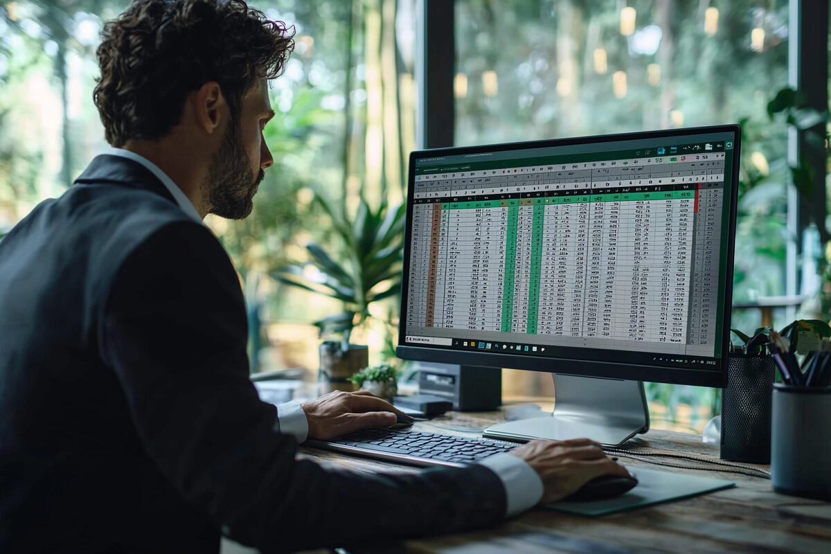 Engineer reviewing API endpoint performance metrics and uptime data on monitoring dashboard