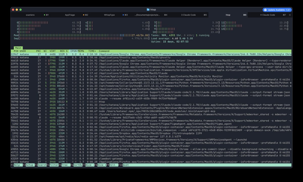DNS monitoring terminal with command line diagnostics showing server processes and network activity